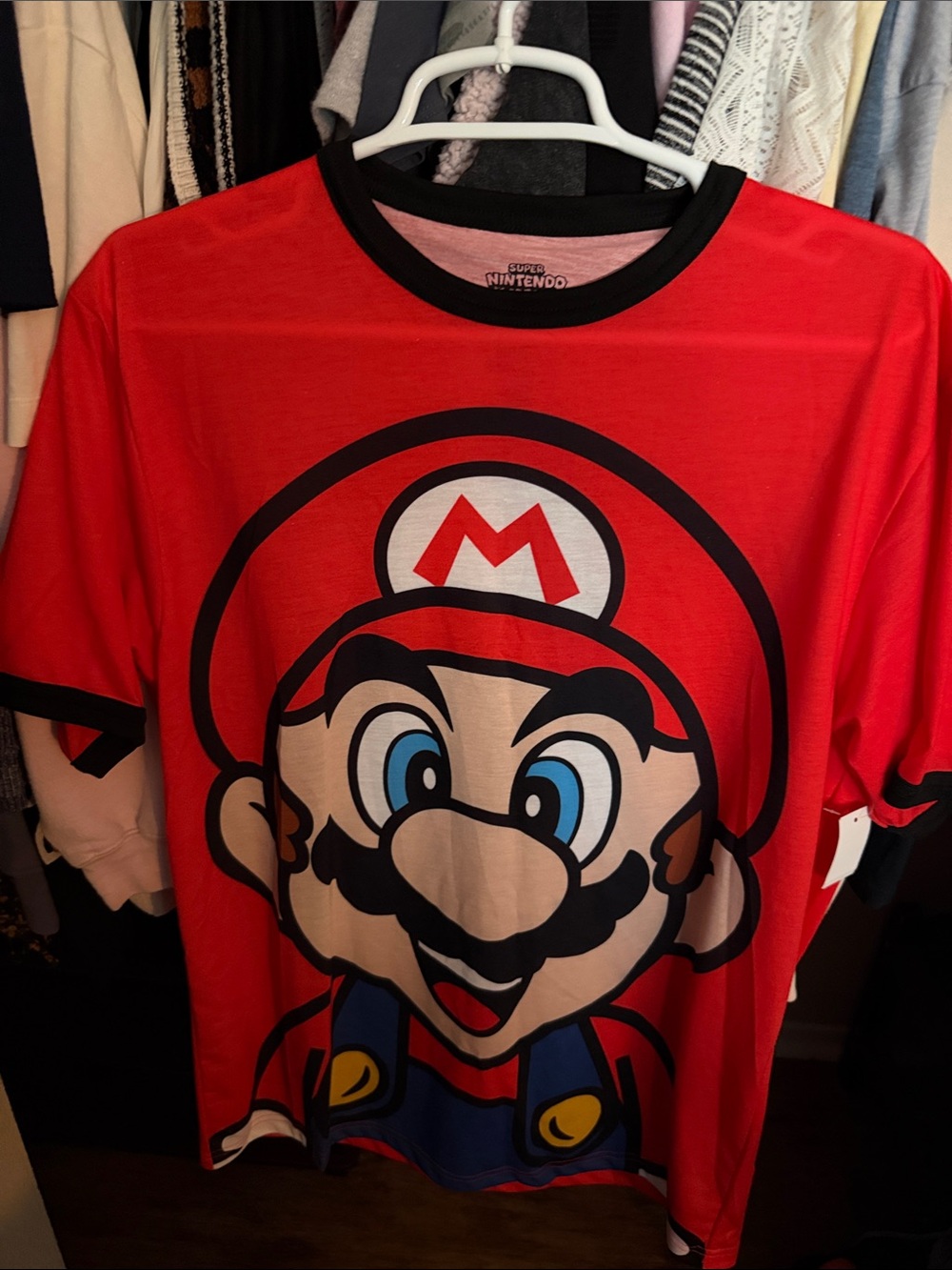 Nintendo Red Mario Front-Print Short Sleeve Tee